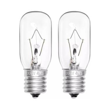 Imagem de Fugedox 2 lâmpadas de micro-ondas WB36X10003 - base E17 130V 40W lâmpada de micro-ondas para GE LG Frigidaire Kenmore lâmpada de luz branca quente incandescente tipo universal WB02X4235, WB02X4253