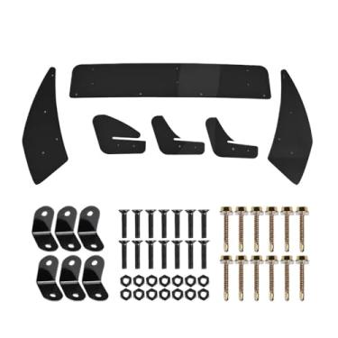 Imagem de Difusor de para-choque traseiro, concha traseira, spoiler traseiro, preto brilhante, compatível com VW, compatível com Golf 7, compatível com MK7 R 2013-2016, acessórios