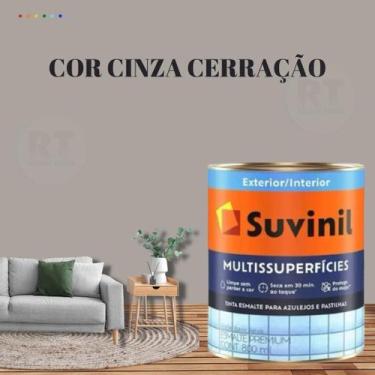 Imagem de Tinta Epóxi Base Água Suvinil Cor Cinza Multissuperfícies Antimofo Lav