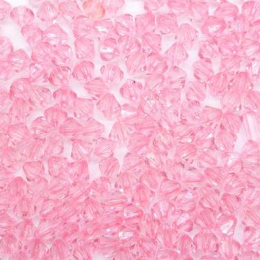 Imagem de Miçanga Passante Balão Facetado Acrílico Rosa Bebê 8mm 200pçs 100g - M