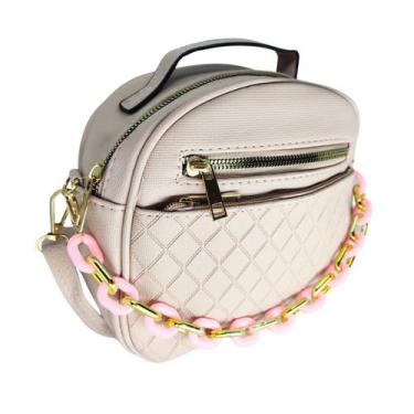 Imagem de Bolsa feminina tiracolo transversal  resistente premium - Glamour, Ros