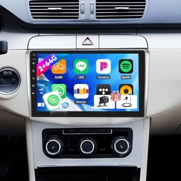 Imagem de [2+64G] Android 13 estéreo automotivo para VW Passat B6 B7 CC 2010-2015 com Carplay e Android Auto, rádio veicular com tela sensível ao toque de 10,1 polegadas com link espelhado, GPS, WiFi,