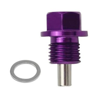 Imagem de Parafuso Magnético De Drenagem De Óleo De Alumínio M12x15 M12x125 M14x