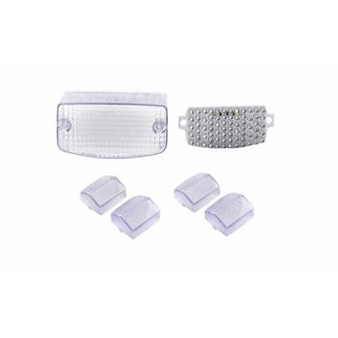 Imagem de Para Honda 2003-2004-2009-2010-2018-2019-2020-2021-2022 NPS50 RUCKUS; 1x lanterna traseira de freio LED + 4 x tampa de lente de pisca (transparente)