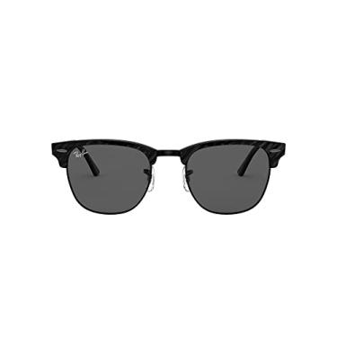 Imagem de Óculos de sol Ray-Ban RB3016 Clubmaster Square, preto enrugado sobre preto/cinza escuro, 49 mm