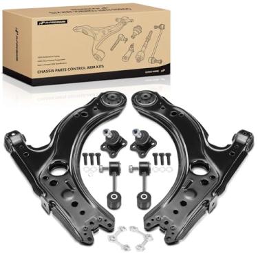 Imagem de A-Premium Conjunto Premium Com 6 Peças, Braço De Controle Inferior Dianteiro, Barra Estabilizadora, Junta Esférica, Compatível Volkswagen Jetta 1999-2005, Golf 1999-2006, Fusca 1998-2008