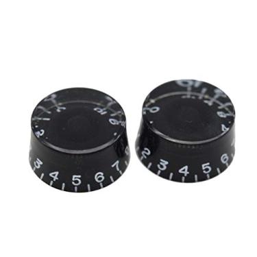 Imagem de Dopro 2 peças USA (Imperial) LP Guitar Speed Dial Knobs 24 puxadores de controle de estrias finas para potes EUA Les Paul/CTS preto