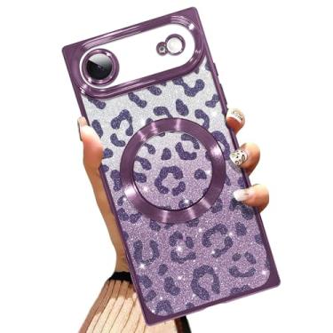 Imagem de AIGOMARA Capa de telefone para iPhone Air de 6,5 polegadas [compatível com MagSafe] Capa de telefone de TPU macio à prova de choque resistente a arranhões para mulheres - roxa