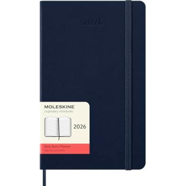 Imagem de Moleskine Classic 12 Month 2026 Daily Planner, Hard Cover, Large (5" x 8.25"), Sapphire Blue, 400 pages