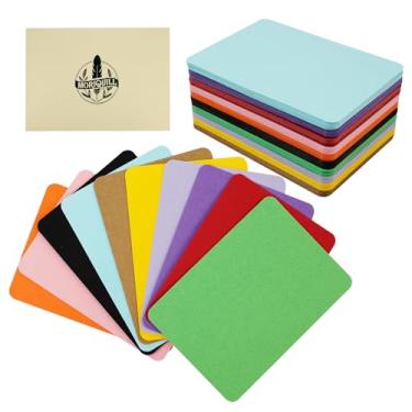 Imagem de Moriquill 100 folhas de cartolina colorida ATC – cartões de papel espessos de 300 g/m², 6,3 x 9 cm, 10 cores, cartões em branco dupla face para álbuns, diário, artesanato DIY, etiquetas de presente e