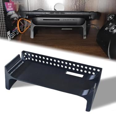 Imagem de Suporte de console de jogos para Nintendo Switch 2 (2025), suporte de doca de fluxo de ar angular horizontal para Switch 2 prateleiras, acessórios de console de jogos para prateleiras, encaixe e