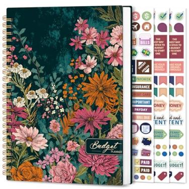 Imagem de Planejador de orçamento estético – planejador financeiro mensal com caderno rastreador de despesas, organizador de notas sem data para gerenciar suas finanças, livro de contas com padrão colorido