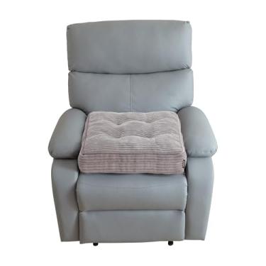 Imagem de Almofada reclinável de veludo cotelê tufado para idosos, almofada quadrada grande de espuma de alta densidade para cadeira reclinável, travesseiro de chão, cadeira de escritório, carro, sem pressão