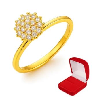 Imagem de Anel Solitário Debutante 15 Anos ouro 18k banhado chuveirinho (13)