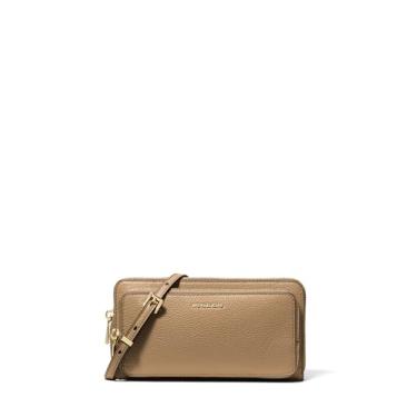 Imagem de Michael Kors Carteira transversal continental grande Jet Set, ferragens douradas/couro seixo/casca