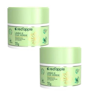 Imagem de Kit 2 Desodorante Em Creme Limão e Chá Verde 55G - Red Apple