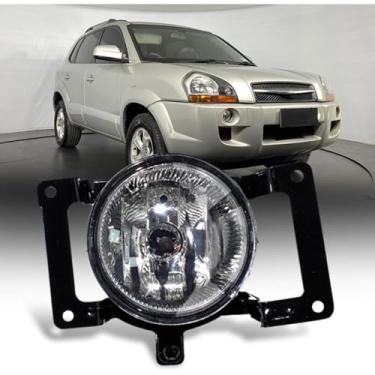 Imagem de CHELANGHU Conjunto de luz de neblina para Hyundai Tucson 2005 2006 2007 2008 2009 2010 2011 2012, com lâmpada, preto e transparente, acessórios Hyundai Tucson halogênio, 92202-2E000, lado direito do