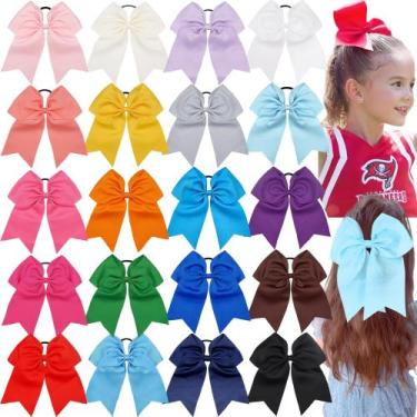 Imagem de Cheer Bows Yxiang para meninas, suporte de rabo de cavalo, fita de gor