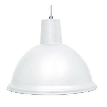 Imagem de Luminária de Teto Pendente Taschibra TD 820 1x E27, Branco, 220V