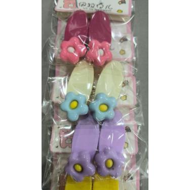Imagem de SODO Mini Tic Tac Infantil Com Enfeite 1 Par, Flor