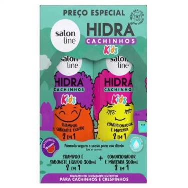 Imagem de Kit Hidra Cachinhos Kids Shampoo + Condicionador Salon Line 600ml