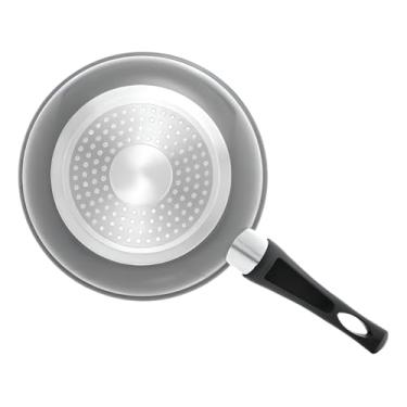 Imagem de Frigideira Antiaderente Revestimento Cerâmico Cinza Alça Cozinha Fogão Omelete Panqueca Profissional