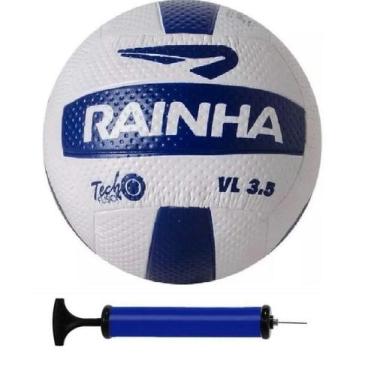 Imagem de Bola de vôlei rainha vl 3.5 oficial + bomba de ar 