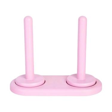 Imagem de Tachiuwa Suporte de fio de madeira, suporte de fio de lã, presente para amantes de artesanato, organizador de tricô versátil, portátil e destacável, enrolador, 2 Eixos