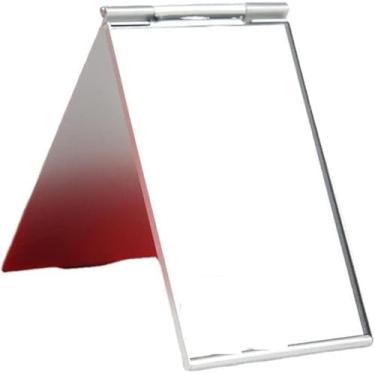 Imagem de TLTDSMY Espelho dobrável mini espelho portátil de maquiagem espelho de mão pequeno espelho dobrável compacto cosméticos ferramentas espelho