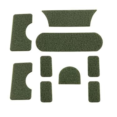 Imagem de Ruiwaer 9 peças, adesivo traseiro de capacete, adesivo forte, faça você mesmo, tático balístico MH, adesivo de gancho de capacete rápido, verde exército