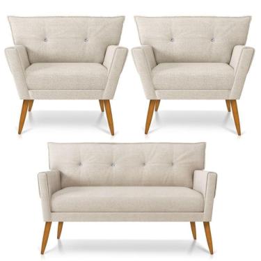 Imagem de Kit Namoradeira E 02 Poltronas Anitta D`rossi A27 Areia