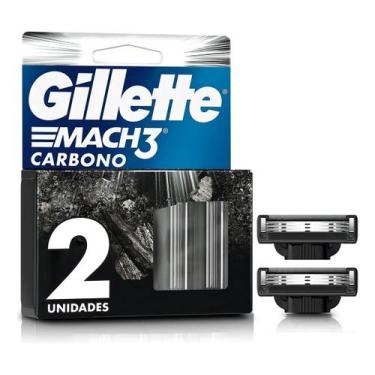 Imagem de Carga Lâmina De Barbear Gillette Mach3 Carbono 2 Cartuchos