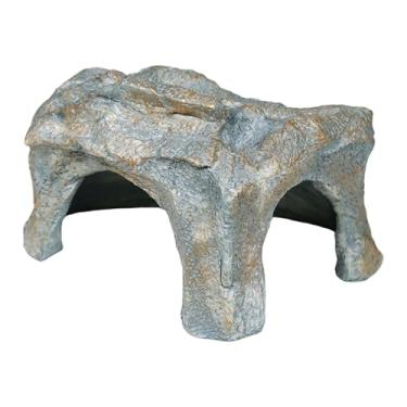 Imagem de ShengQuanHao Esconderijo para Répteis, Caverna Dobrável para Aquário, Fundo, Esconderijo, Brinquedo para Peixes, Resina, Decoração para Camarão-tartaruga