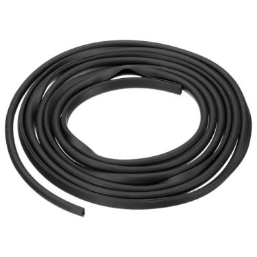 Imagem de YOKIVE Acabamento de borda de canal U de borracha, tira de vedação de porta em forma de U, ajuste de borda de 1/20.3 cm | Protetor de borda de metal ótimo para portas de carros, chapa metálica (preta