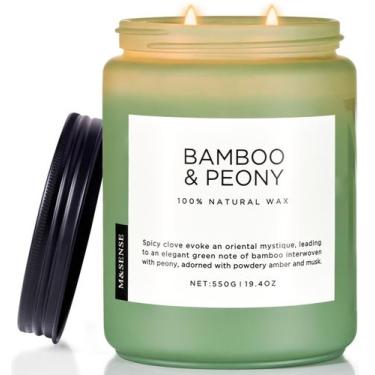 Imagem de Vela M&SENSE Bamboo Peony Spring Scented 550g 110h Burn