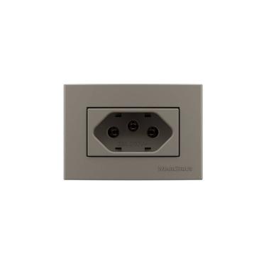 Imagem de Placa para Móveis 65x45 com Tomada MarGirius Sleek Colors 2P+T 20A Argila