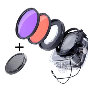 Imagem de Kit Filtro Mergulho + Lente Macro 16x para GoPro 8/9/10/11/12 - Zaphar