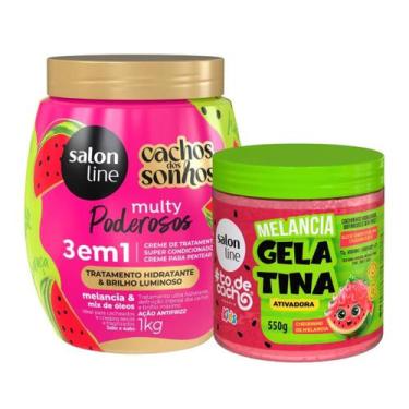 Imagem de Melancia Salon Line Kit com Gelatina e Creme Multy, Rotina Capilar