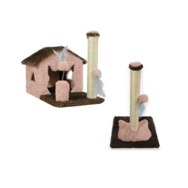 Imagem de Arranhador Casa Para Gatos Sem Rede Poste P Torre  Sisal - Miupet, CAR