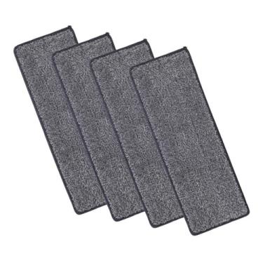 Imagem de Powermaid Kit 4 Refil Mop, Microfibra, Cinza, Lava e Seca, 9,5 x 32,5 x 1 cm, Para Pisos Frios, Sintéticos e Madeira