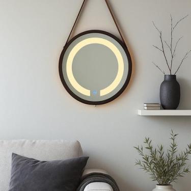 Imagem de Espelho Redondo Iluminado 40cm com Alça Touch 2 Leds com Alça Adnet Re