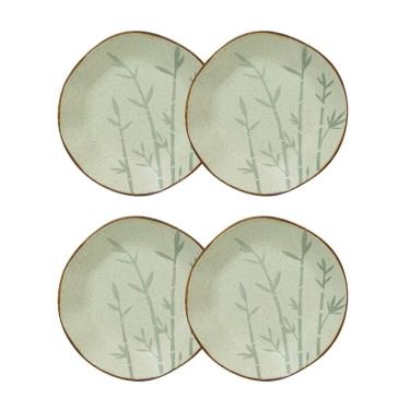 Imagem de Conjunto 4 Pratos Fundos 22,5 cm Ryo Bambu Porcelana Oxford