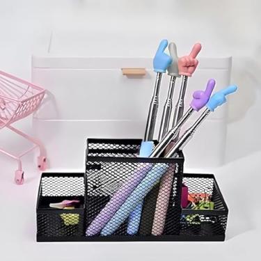 Imagem de Bastão de dedo de ponteiro, ponteiro de professores, bastão extensível de ponteiro de mão, mini bastão retrátil para sala de aula para professores de jardim de infância do ensino fundamental, para