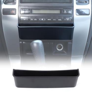 Imagem de LLKUANG Organizador de caixa de armazenamento de porta de carro compatível com Toyota Land Cruiser LC120 J120 Prado 2003-2009, console central câmbio de marchas bandeja de armazenamento lateral