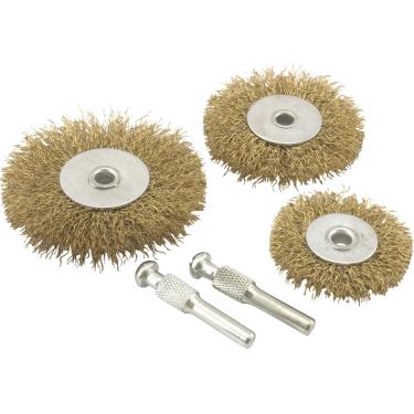 Imagem de Jogo Escova Circular Ondulado Haste 1/4  Aço Carbono Latonad