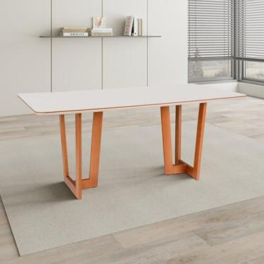 Imagem de Mesa Sala de Jantar 6 Lugares Retangular Madeira Maciça Grécia Espress