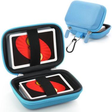 Imagem de Estojo de cartas de baralho Sanwuta EVA Hard Travel Case 2 peças azul