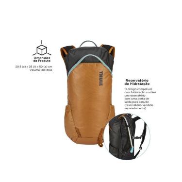 Imagem de Mochila p/ Trilha Thule Stir c/ aba protetora contra chuva 20L-Unissex
