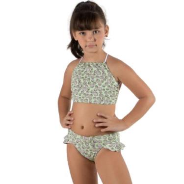 Imagem de Biquíni Cropped Infantil Estampado WLS Modas Confortavel Basico Para o