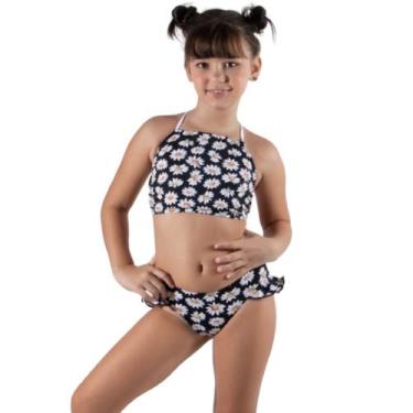 Imagem de Biquíni Cropped Infantil Estampado WLS Modas Confortavel Basico Para o